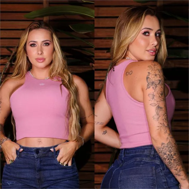 Cropped Iza (Ribana) Rosa Seco