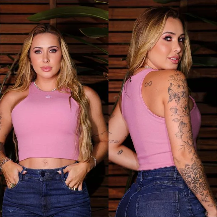 Cropped Iza (Ribana) Rosa Seco