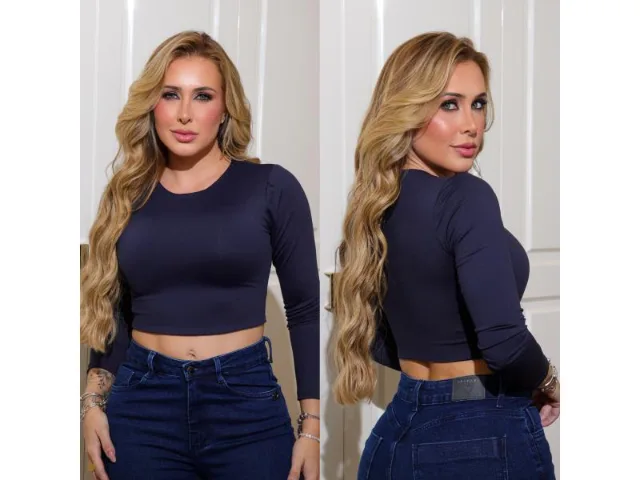 Cropped Julia Azul