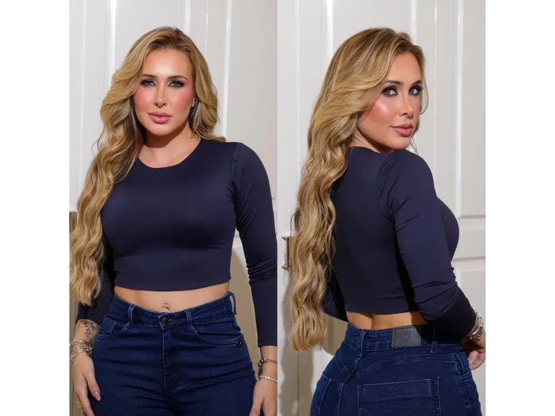 Cropped Julia Azul