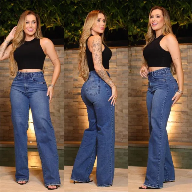 Calça Wide Leg Premium (Com Elastano)