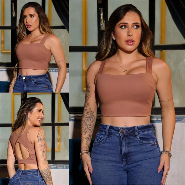 Cropped Luna Caramelo