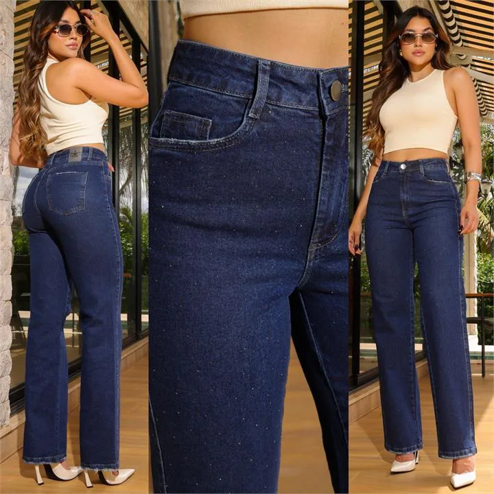 Wide Leg Premium com Pedraria