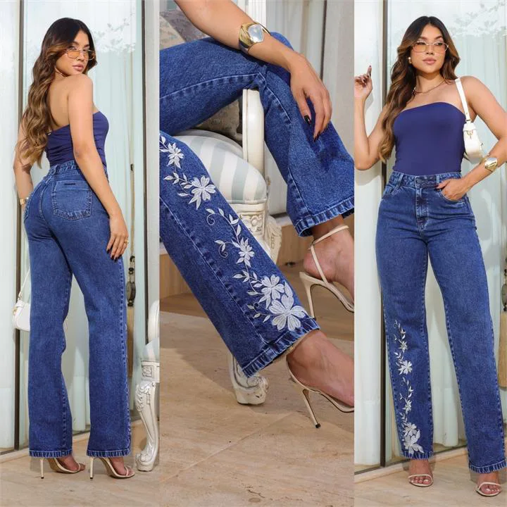 Wide Leg com Bordado