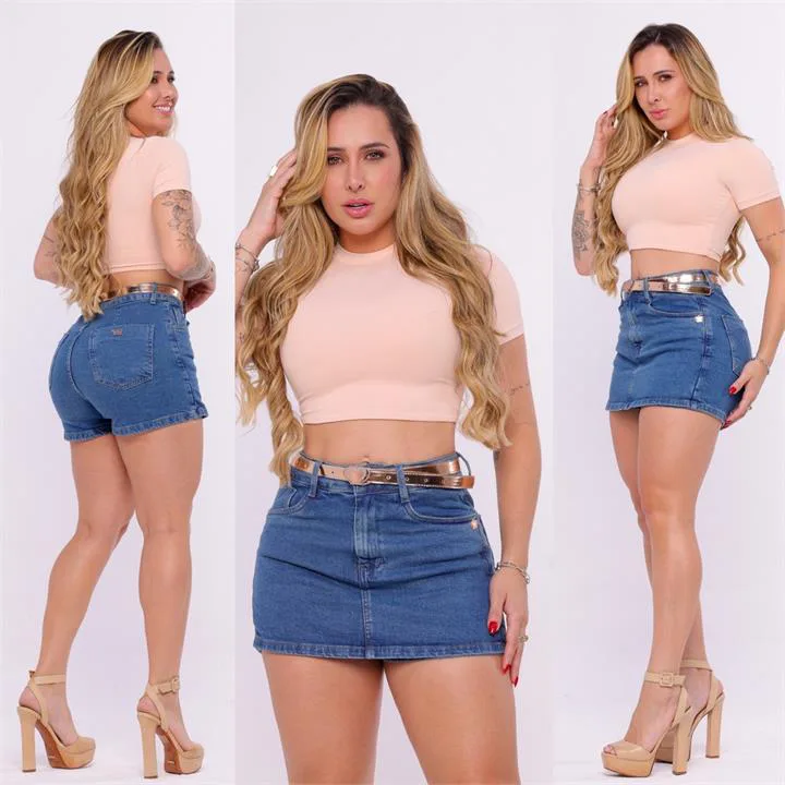 Short Saia com Cinto