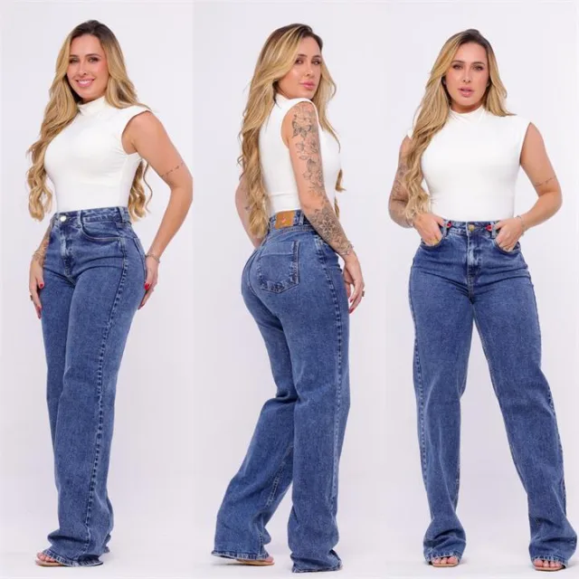 Calça Wide Leg (Com Elastano)
