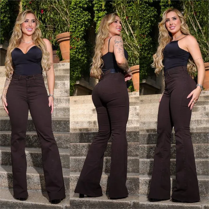 Calça Flare Color Marrom